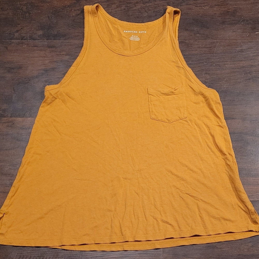 American Eagle Womens Flowy Tank Dandelion Size Med
